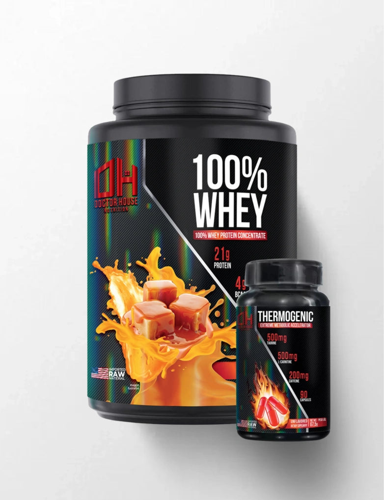 1 Whey 100% concentrado + 1 Termogênico