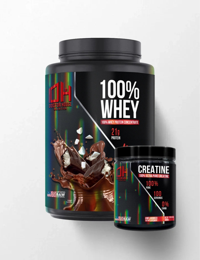 1 Whey 100% concentrado + 1 Creatina