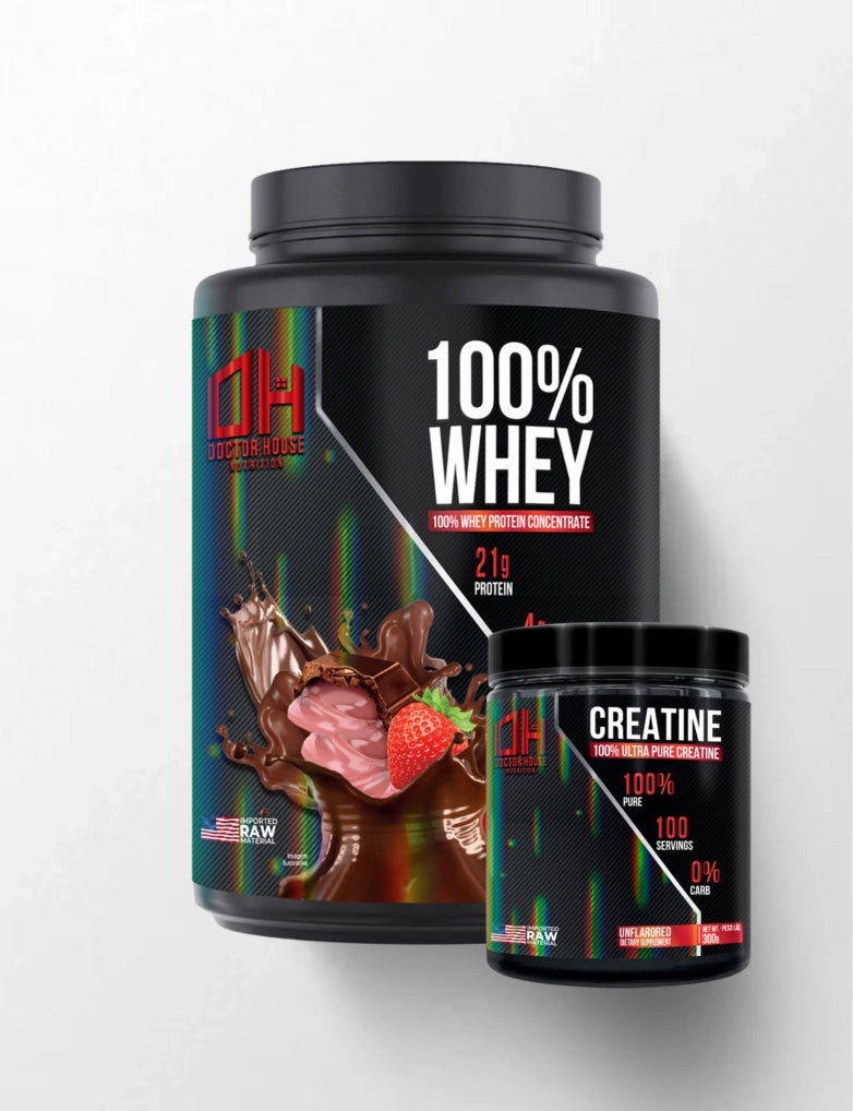 1 Whey 100% concentrado + 1 Creatina