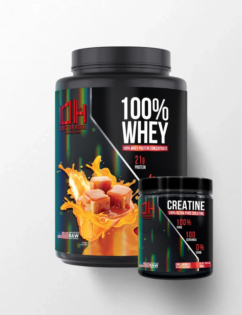1 Whey 100% concentrado + 1 Creatina